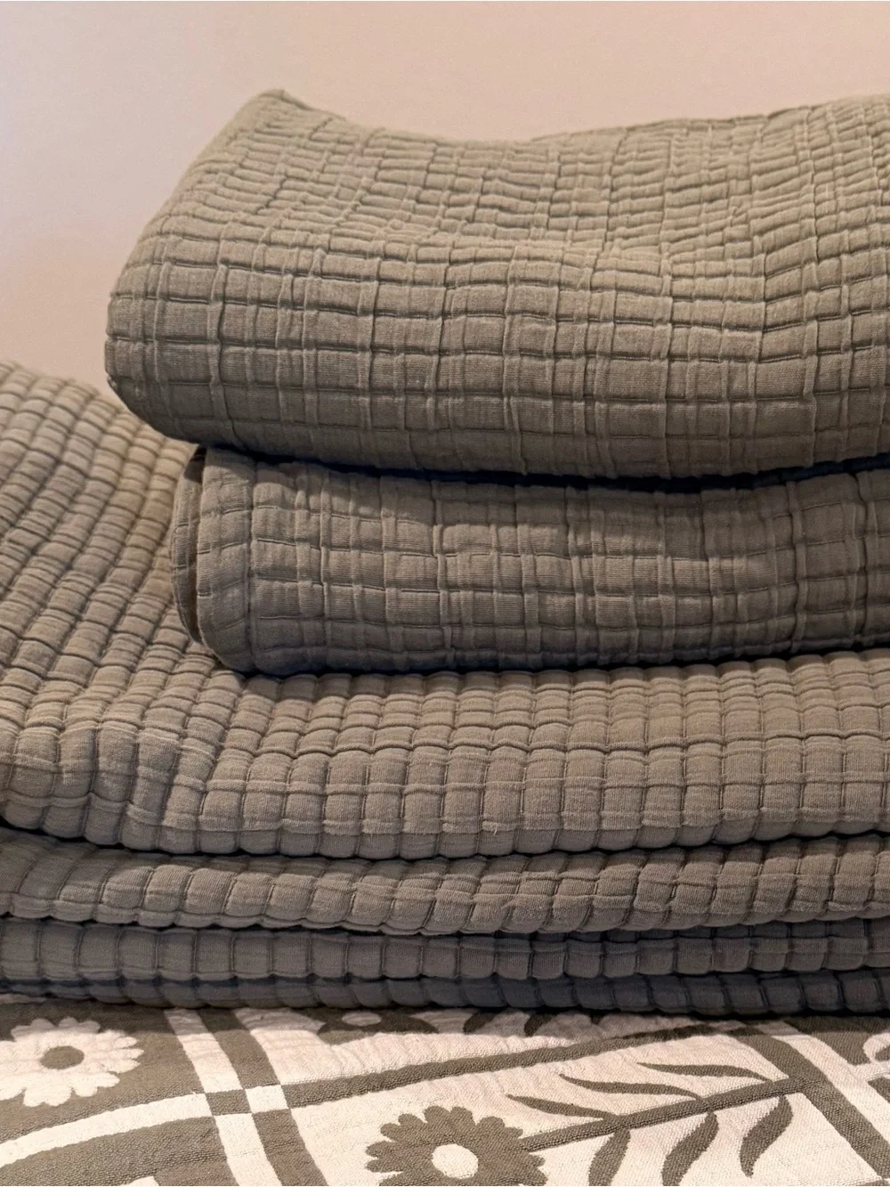 Quince Full/Queen Organic Cotton Ribbed Coverlet